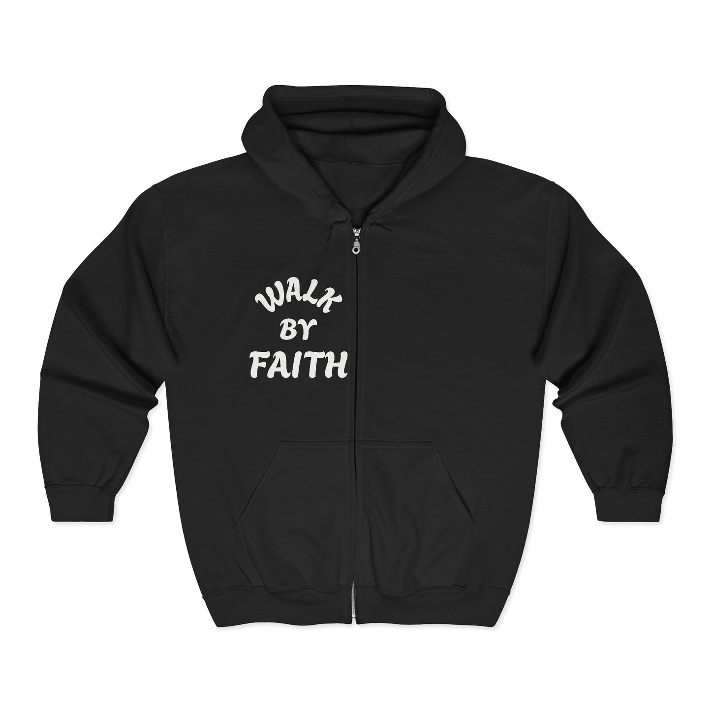 Faith Walk Full-Zip Hoodie – "A Faith Walk" Inspirational Zip-Up