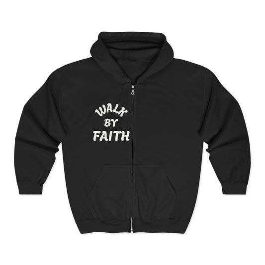 Faith Walk Full-Zip Hoodie – "A Faith Walk" Inspirational Zip-Up